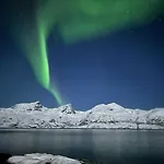 With Midnight-sun And Norhern-light View * Vestvagoy
