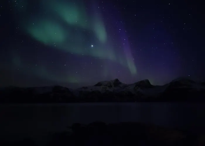 With Midnight-sun And Norhern-light View * Vestvagoy