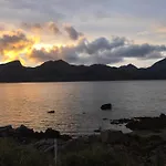 With Midnight-sun And Norhern-light View